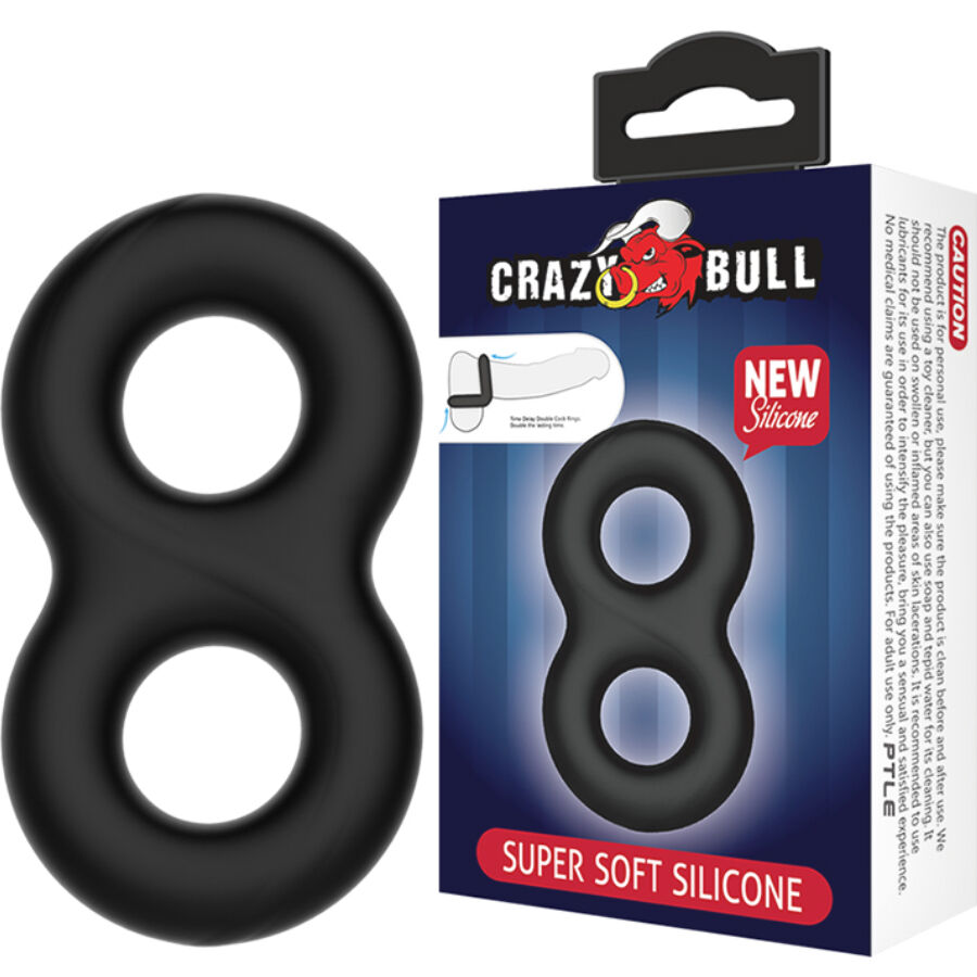 Crazy Bull Double Infinity dvostruki prsten za penis bez vibracija