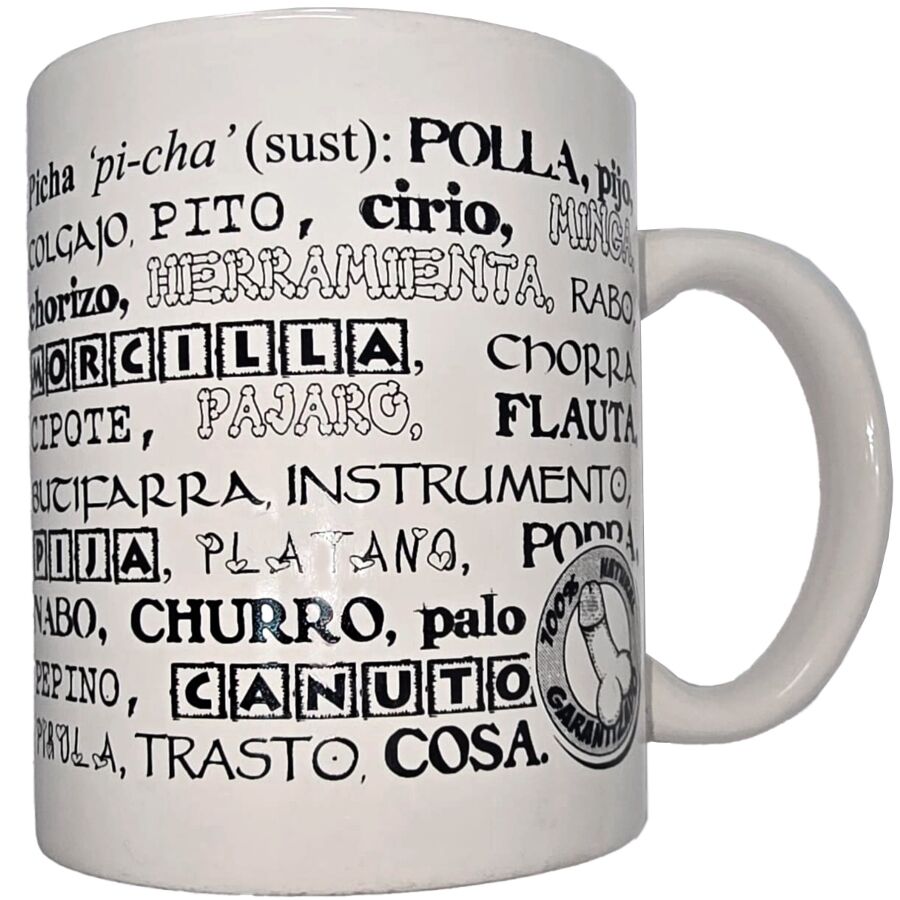 DIABLO PICANTE keramička šalica sa sinonimima za penis, 370 ml