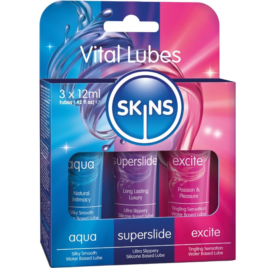 SKINS Vital Lubes set s 3 lubrikanta po 12 ml