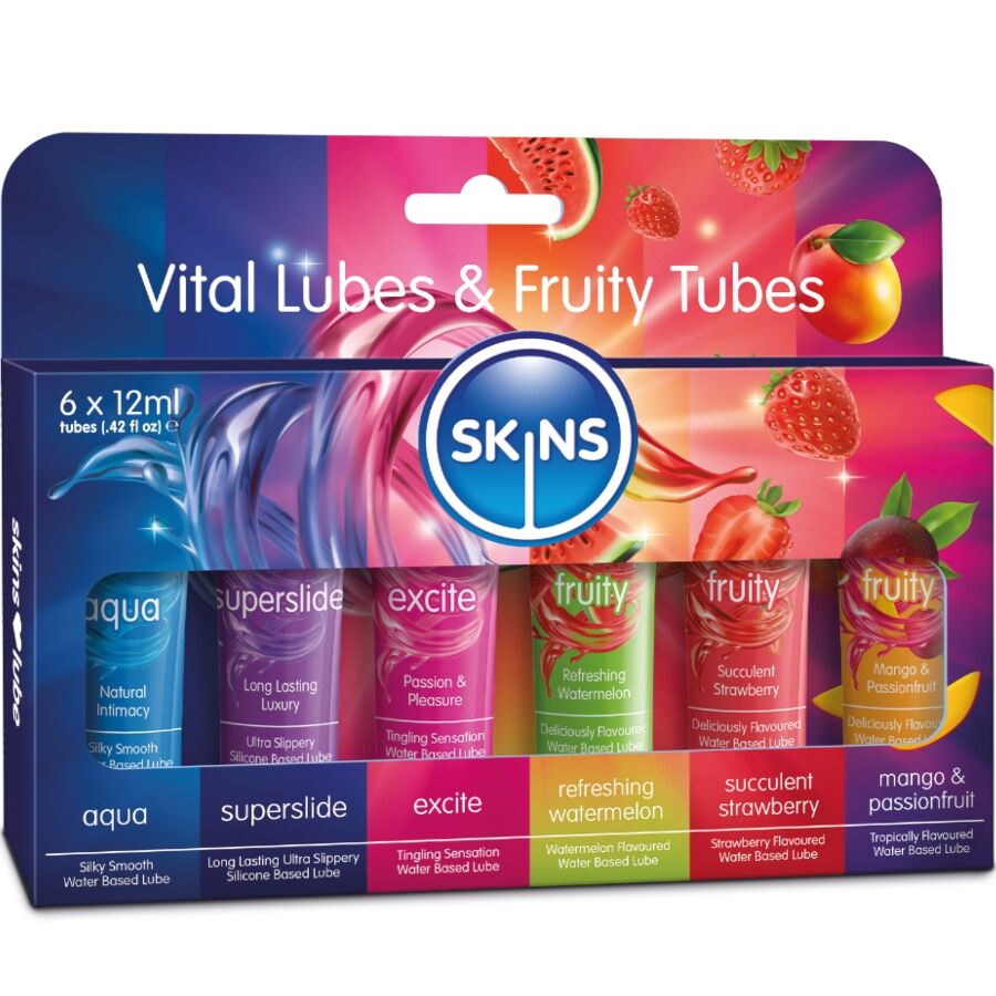 SKINS Vital & Fruity Lubes Kit sa 6 lubrikantnih gelova