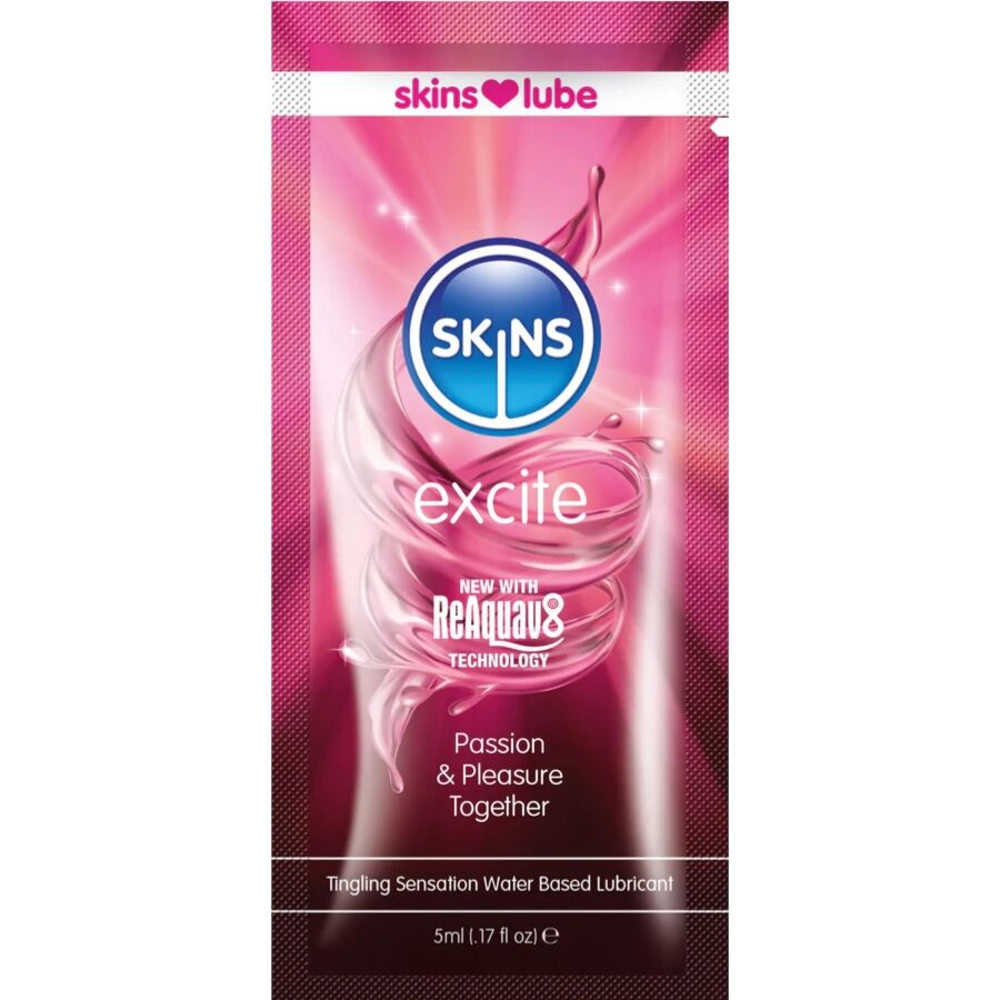 SKINS Excite lubrikant na bazi vode, 5 ml