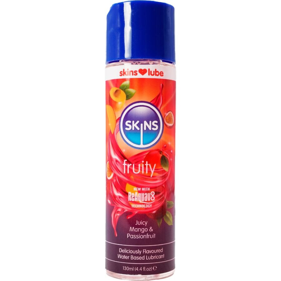 SKINS Fruity lubrikant s okusom manga i marakuje, 130 ml