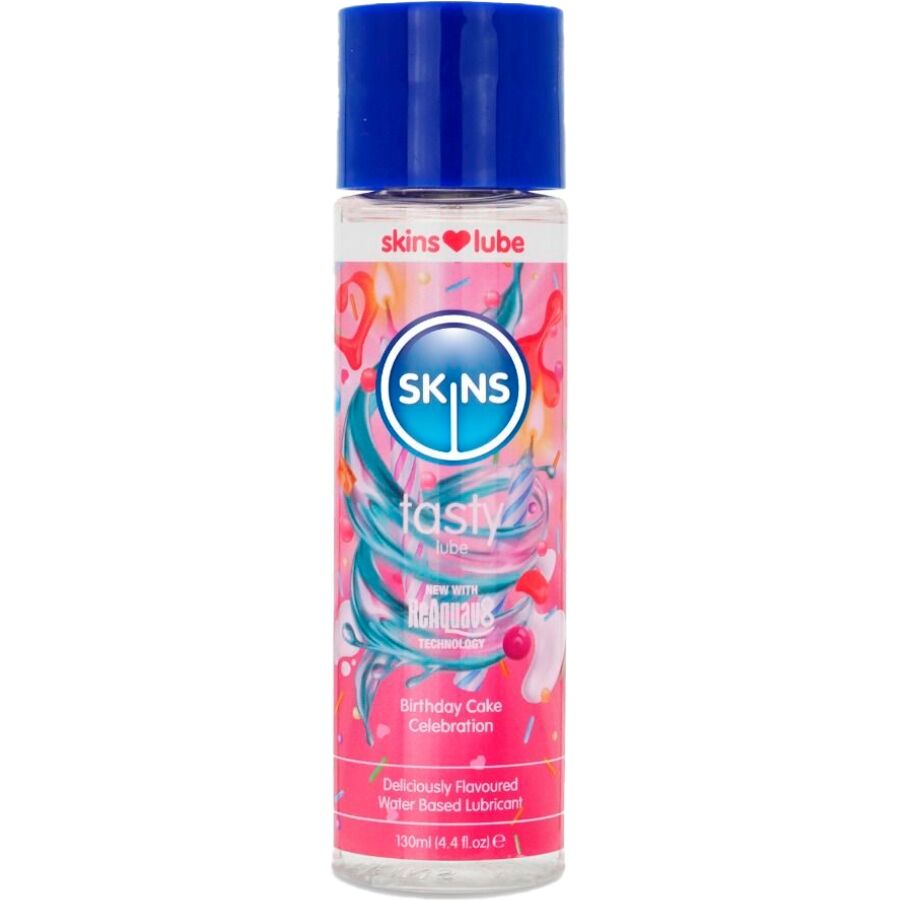 SKINS Birthday Cake lubrikant s okusom, 130 ml