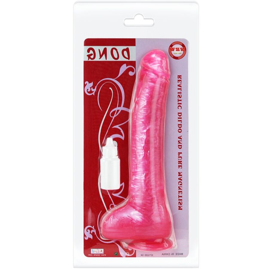 BAILE realistični dildo s vakuumskom bazom, ružičasti