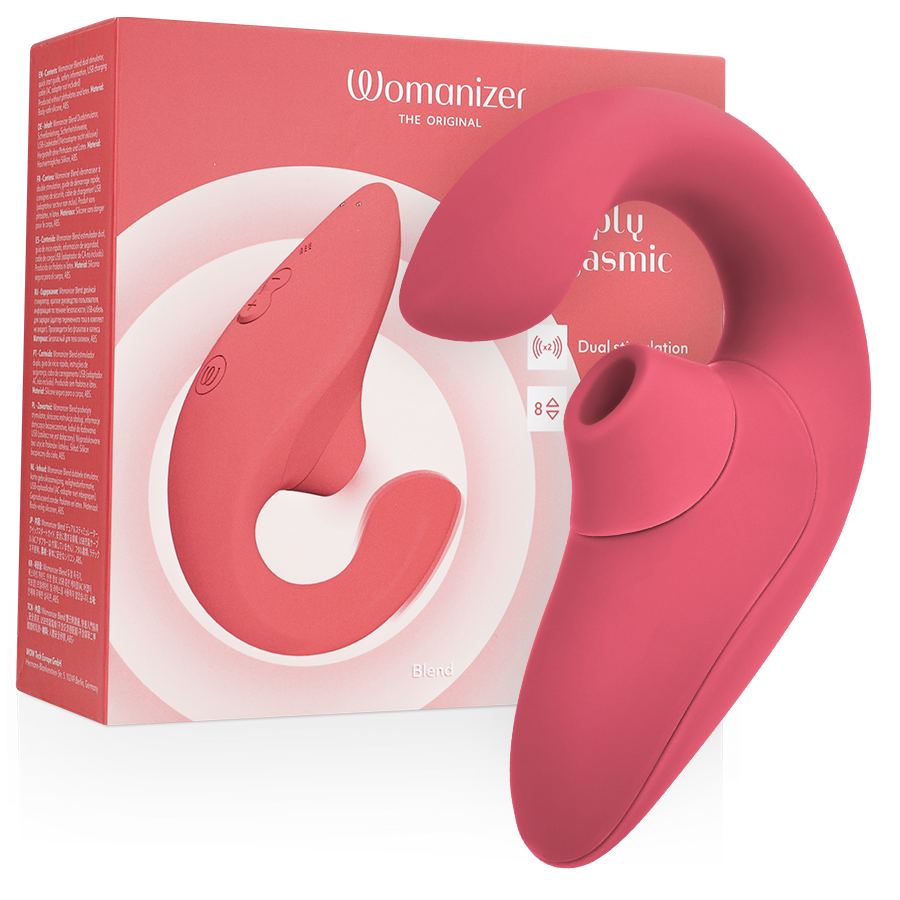 Womanizer Blend stimulator s tlačnim valovima u boji Vibrant Rose