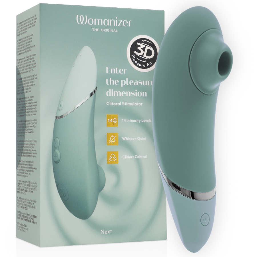Womanizer Next vibrator za stimulaciju tlačnim valovima, kadulja