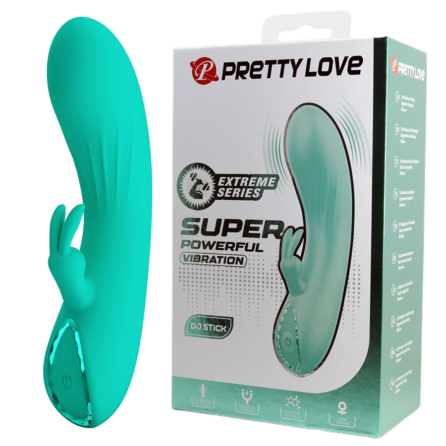 Pretty Love DJ Stick zečji vibrator u tirkiznoj boji