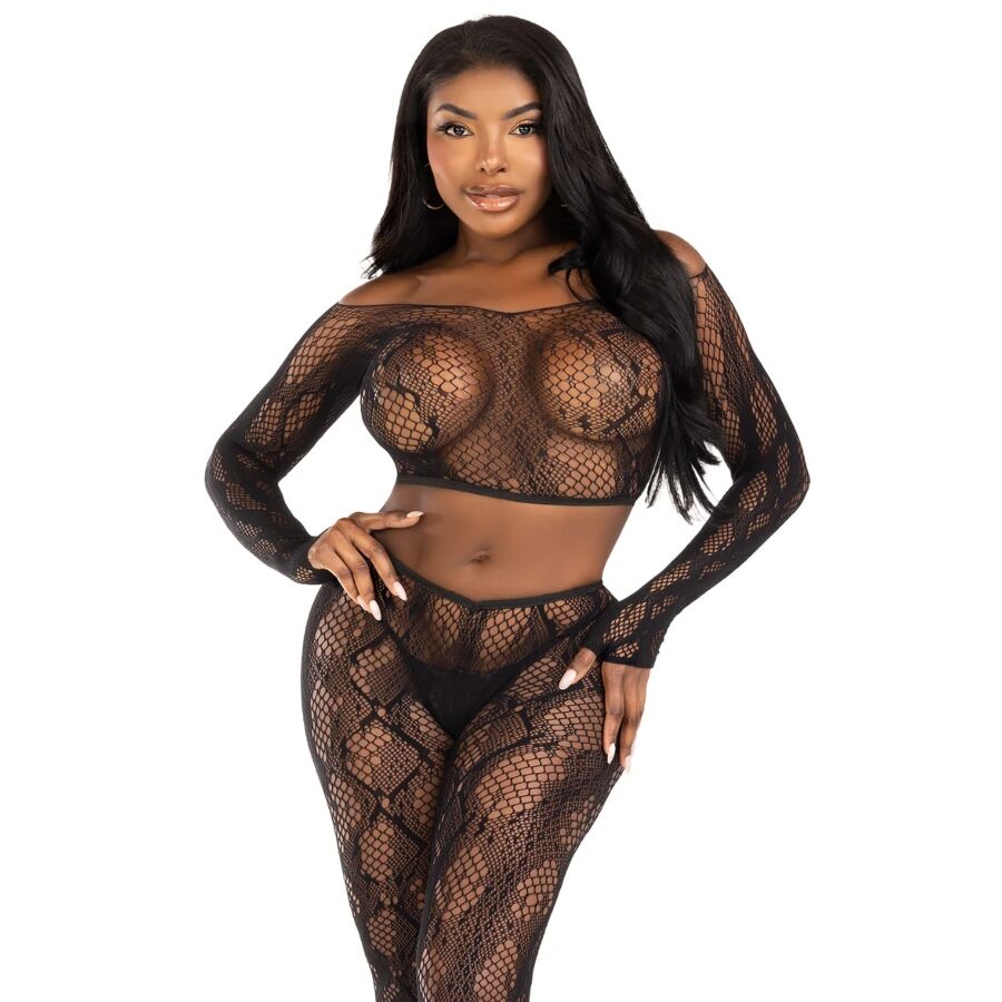 Leg Avenue set donjeg rublja sa zmijskim uzorkom