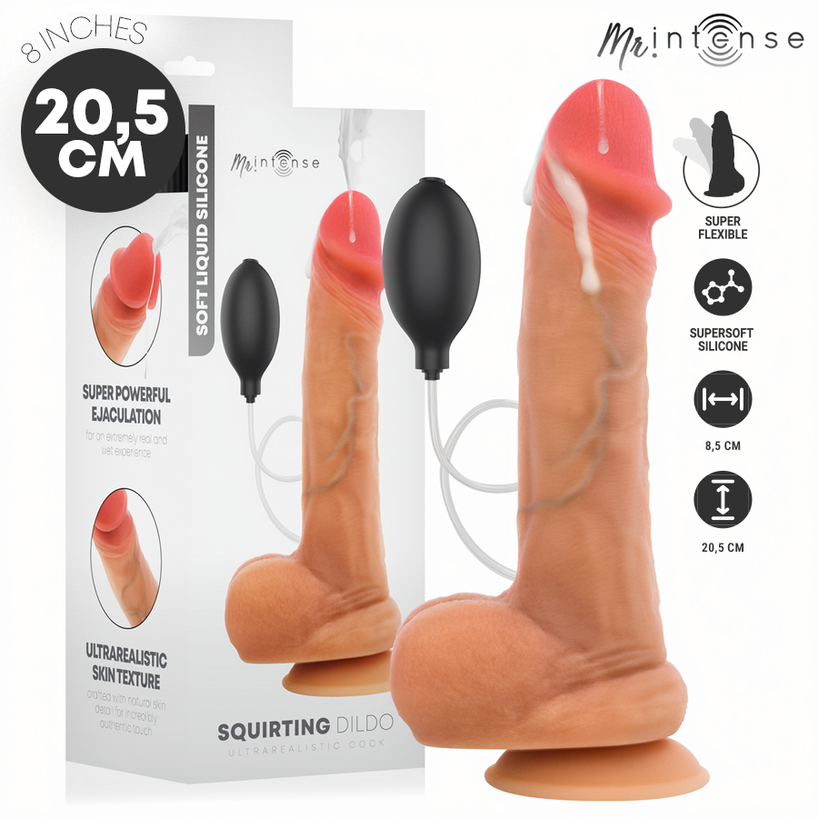 MR. INTENSE Danny silikonski dildo s funkcijom ručne ejakulacije