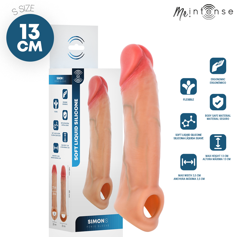 MR. INTENSE Simon S silikonska navlaka za penis, 13 cm