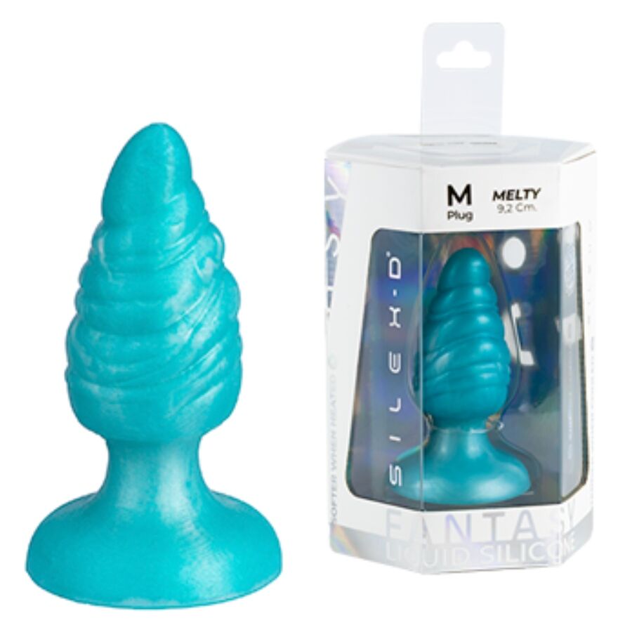 Silexd Melty Analni Čepić Od Termoaktivnog Silikona, Nebesko Plave Boje, 9,2 Cm