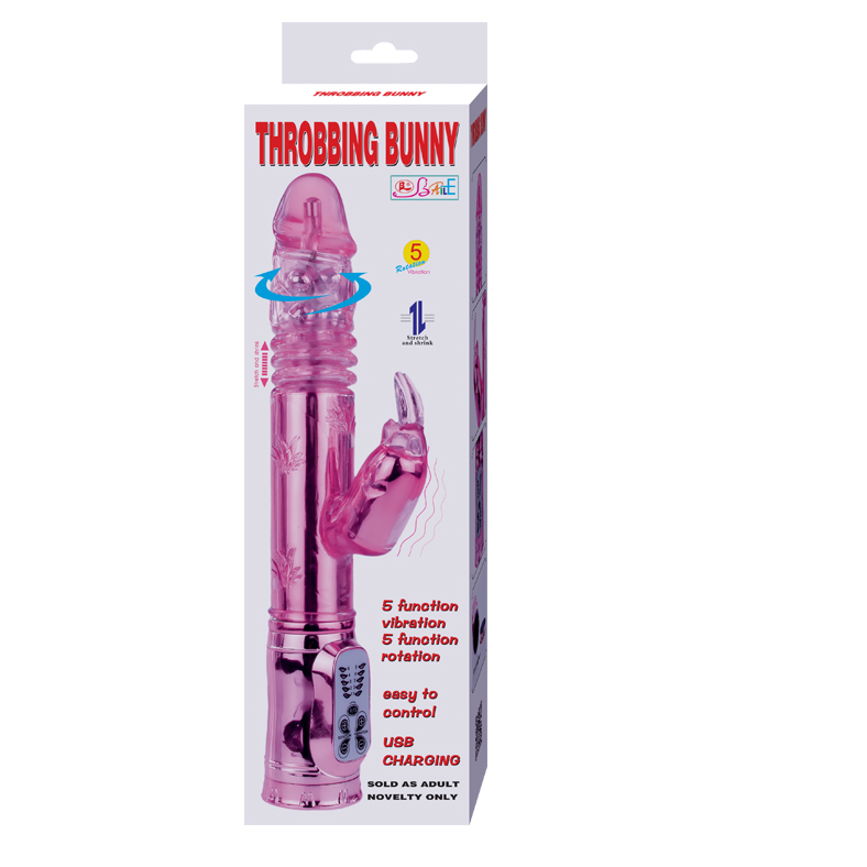 Ružičasti vibrator BAILE Throbbing Bunny Rampant Rotator