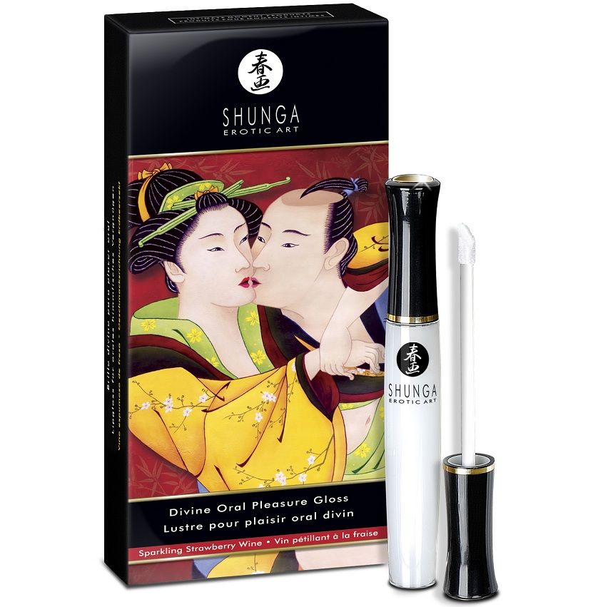 Shunga Divine sjajilo za usne s okusom jagode i pjenušavog vina