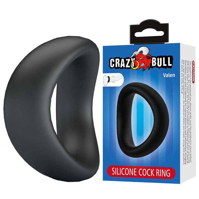 CRAZY BULL Valen silikonski prsten za penis bez vibracija