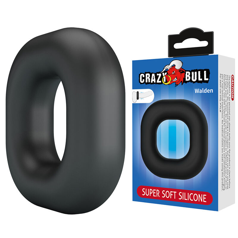 Crazy Bull Walden silikonski prsten za penis, crni