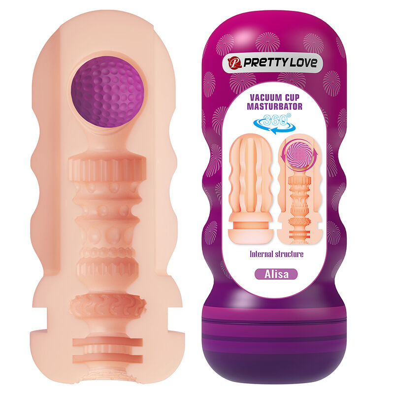 Pretty Love masturbator s vakuumskom čašicom i teksturiranom unutrašnjošću