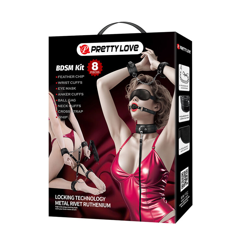 Pretty Love BDSM set s 8 dodataka, crni