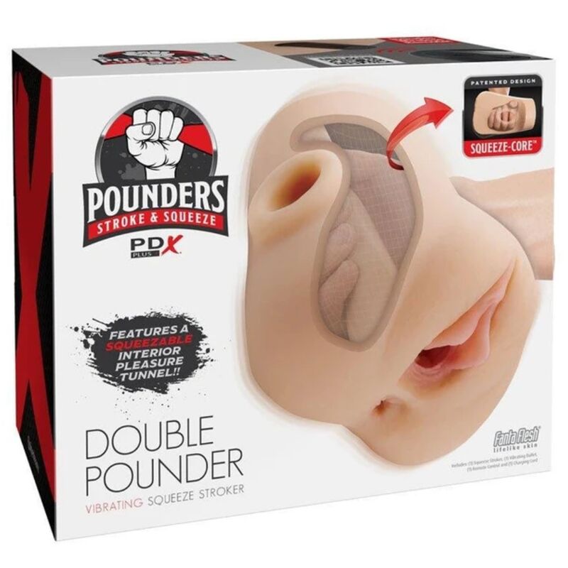PDX PLUS+ Double Pounder vibracijski masturbator