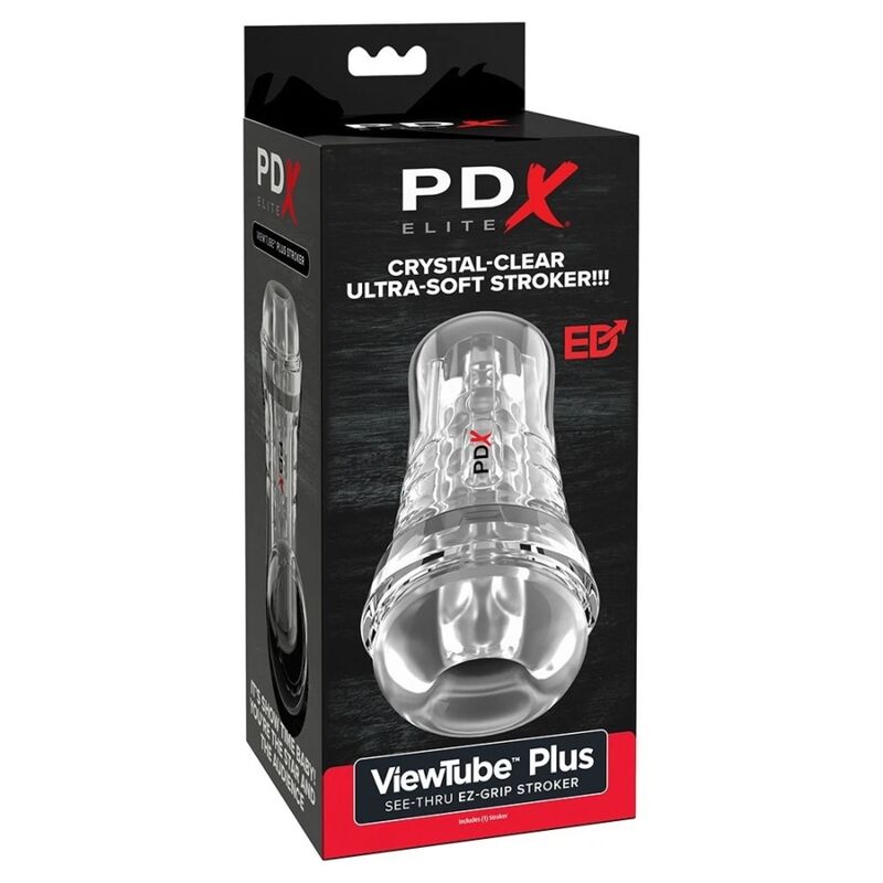 PDX ELITE Viewtube Plus prozirni masturbator, oko 21 cm