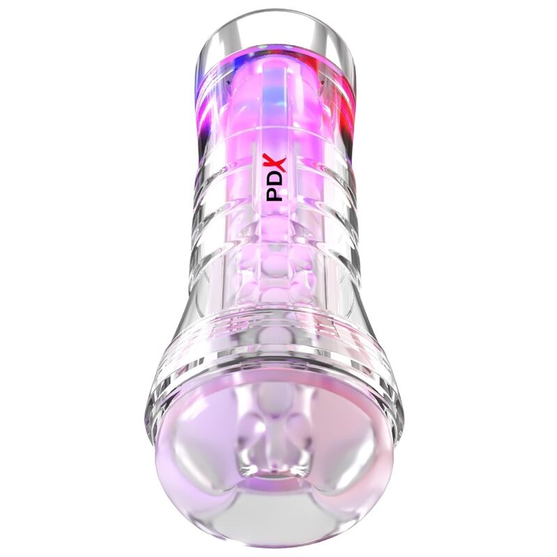 PDX ELITE Viewtube XXL LED masturbator, proziran