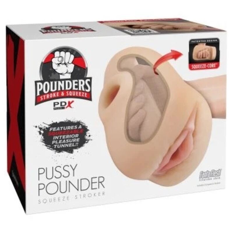 PDX PLUS+ masturbator s ručno podesivim pritiskom, 18 cm