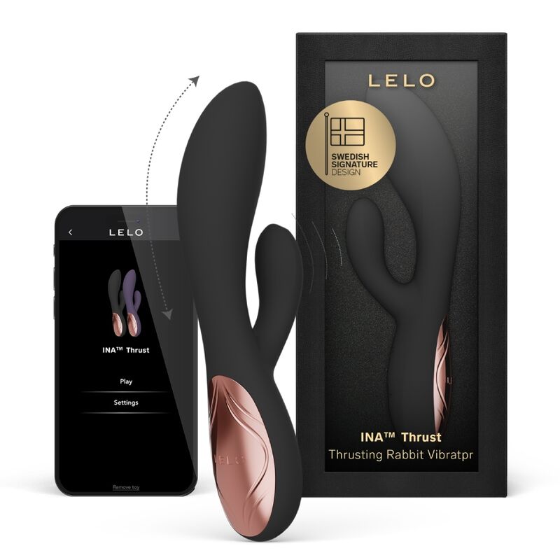 LELO INA Thrust rabbit vibrator, crni