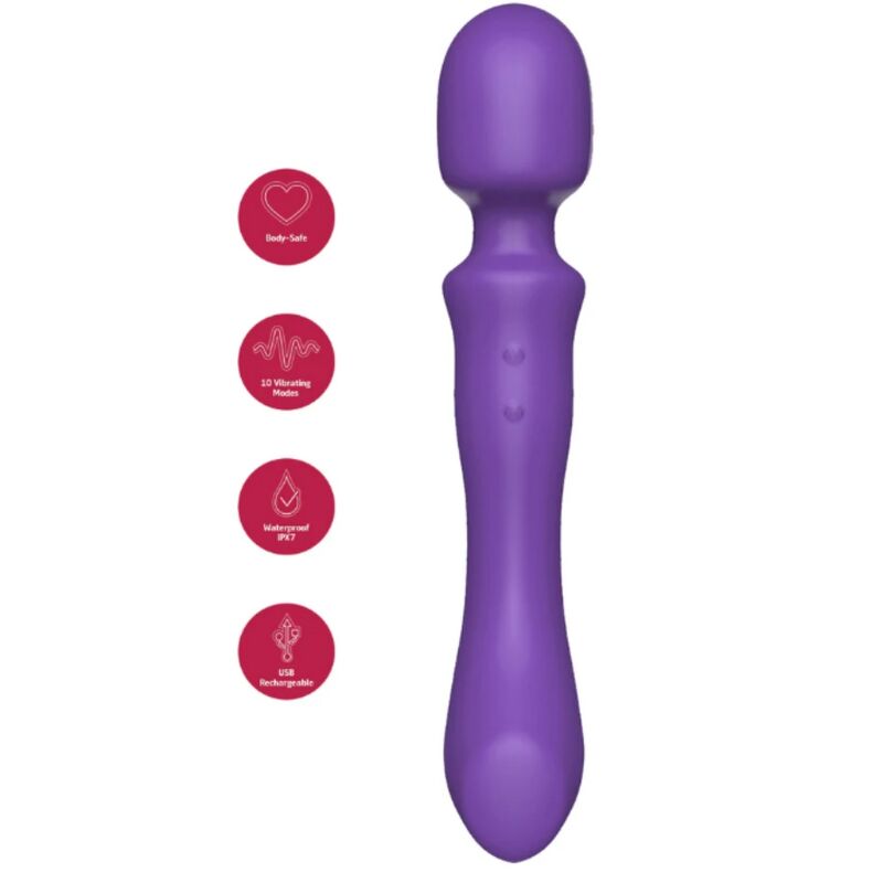 She.E.O dvostrani vibrator u obliku štapića, ljubičasti