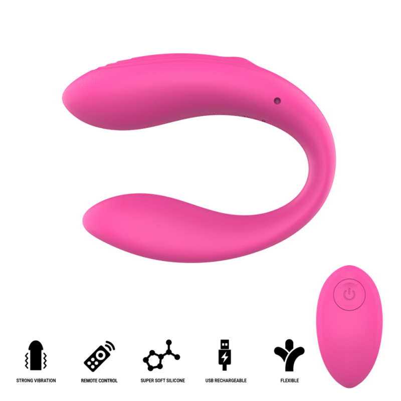 INTENSE Nora vibrator s daljinskim upravljačem, ružičasti
