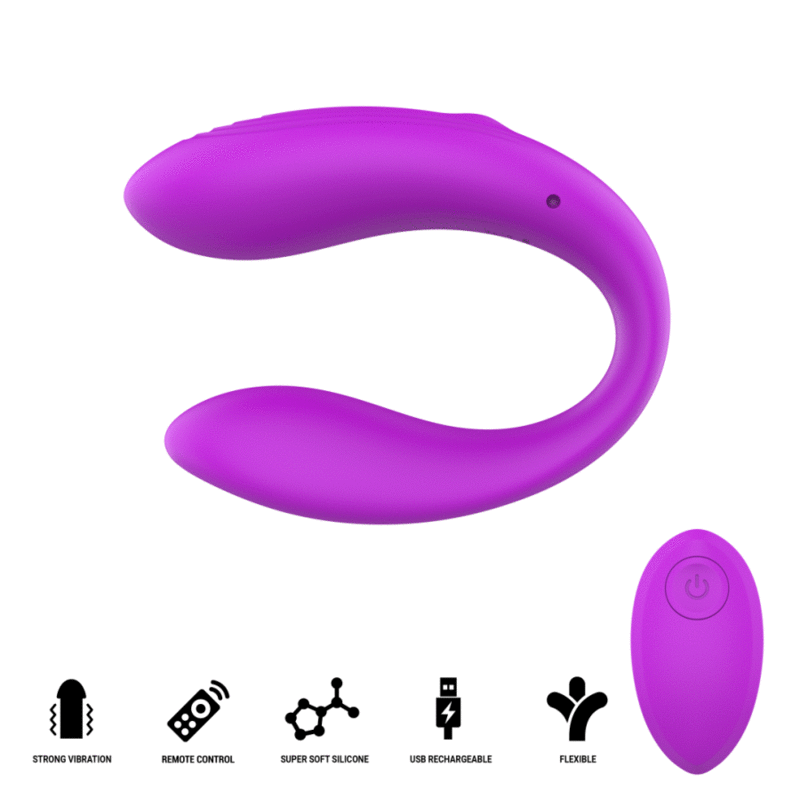 INTENSE Nora vibrator s daljinskim upravljačem, ljubičasti