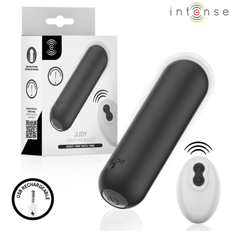 INTENSE Judy vibrator s daljinskim upravljačem, crni