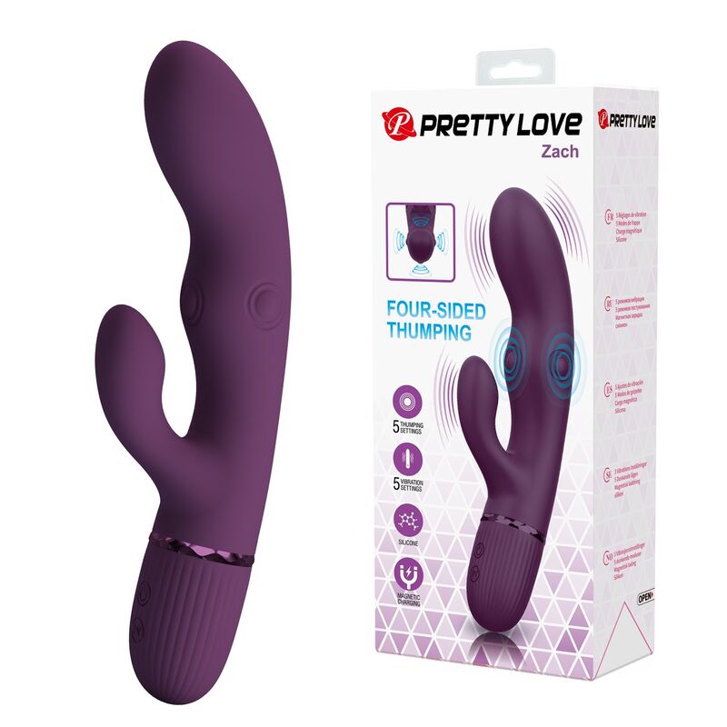 Pretty Love Zach rabbit vibrator s funkcijom potiska