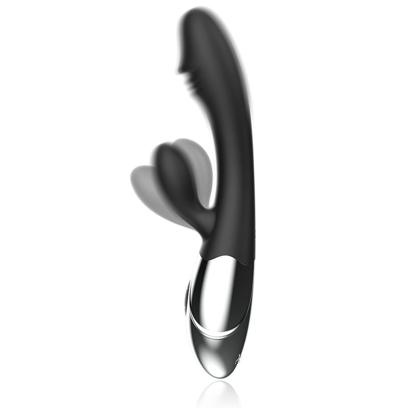 Rabbit vibrator za G točku s dva motora i silikonom od 20 cm BLACKSILVER