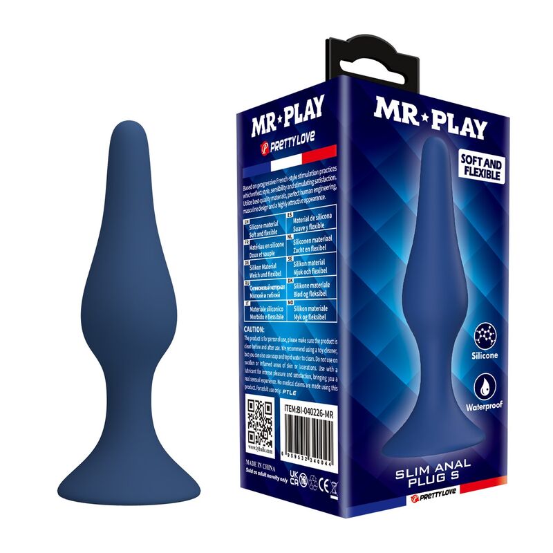 MR PLAY Slim silikonski analni čep, veličina S