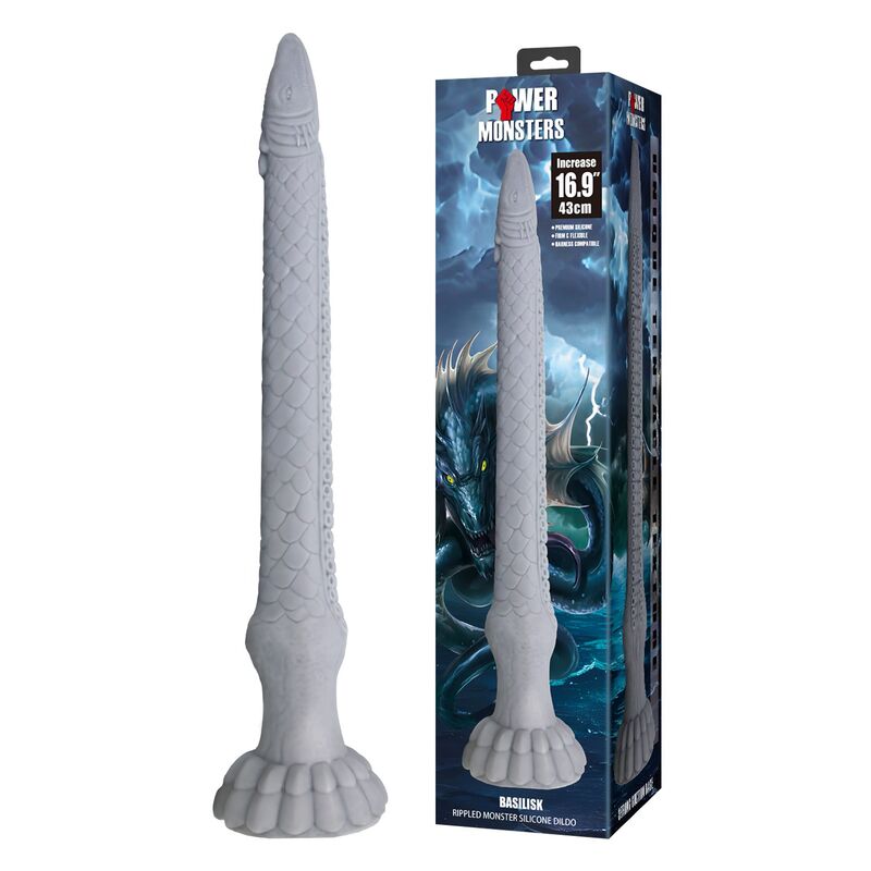 POWER MONSTERS Basilisk fantasy dildo od silikona, 43 cm