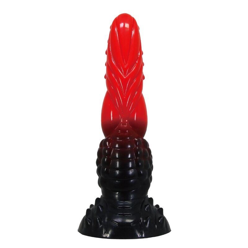 Power Monsters Fire Dragon dildo s vakuumskom bazom, 24,5 cm