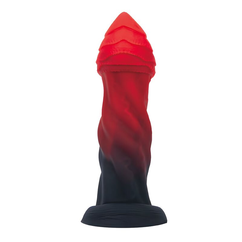POWER MONSTERS Infernal Goliath dildo od silikona, crveni i crni