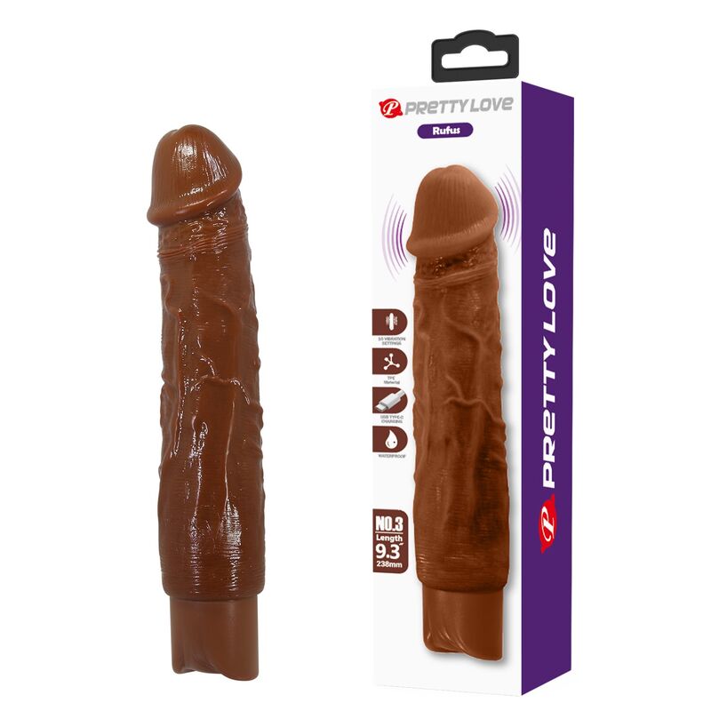 PRETTY LOVE Duke realistični vibrator, 23,5 cm