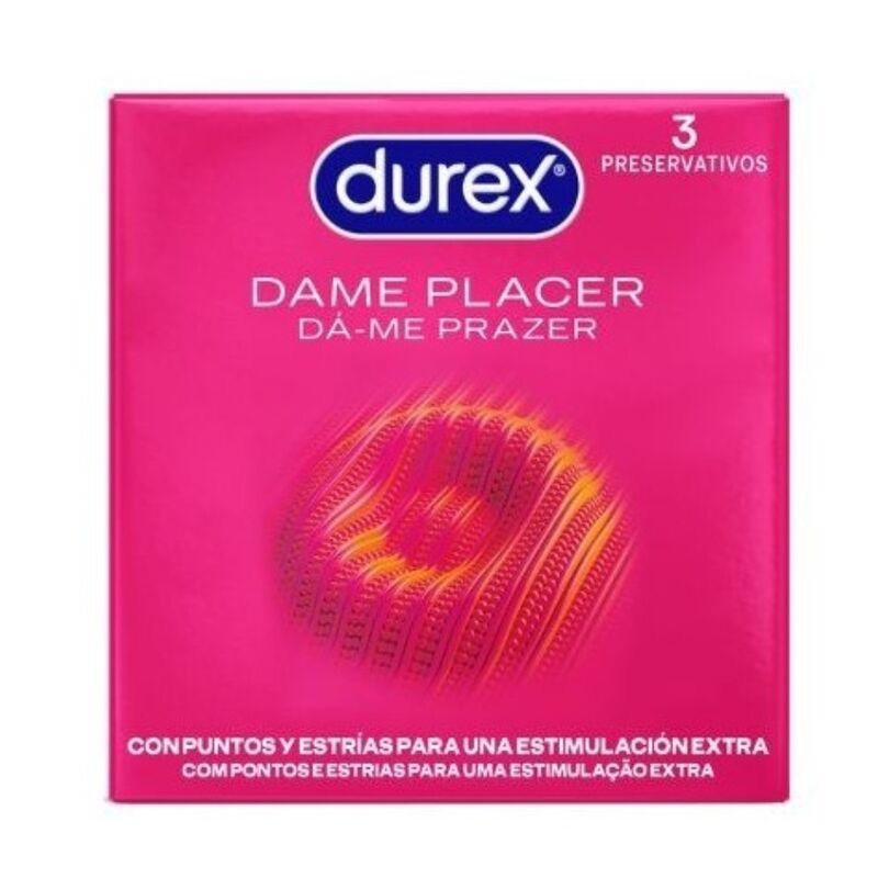 Durex Give Me Pleasure rebrasti kondomi, 3 komada