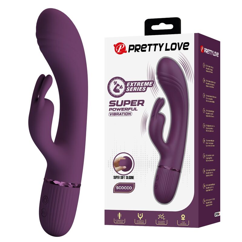 Pretty Love Rocco zečji vibrator, ljubičasti