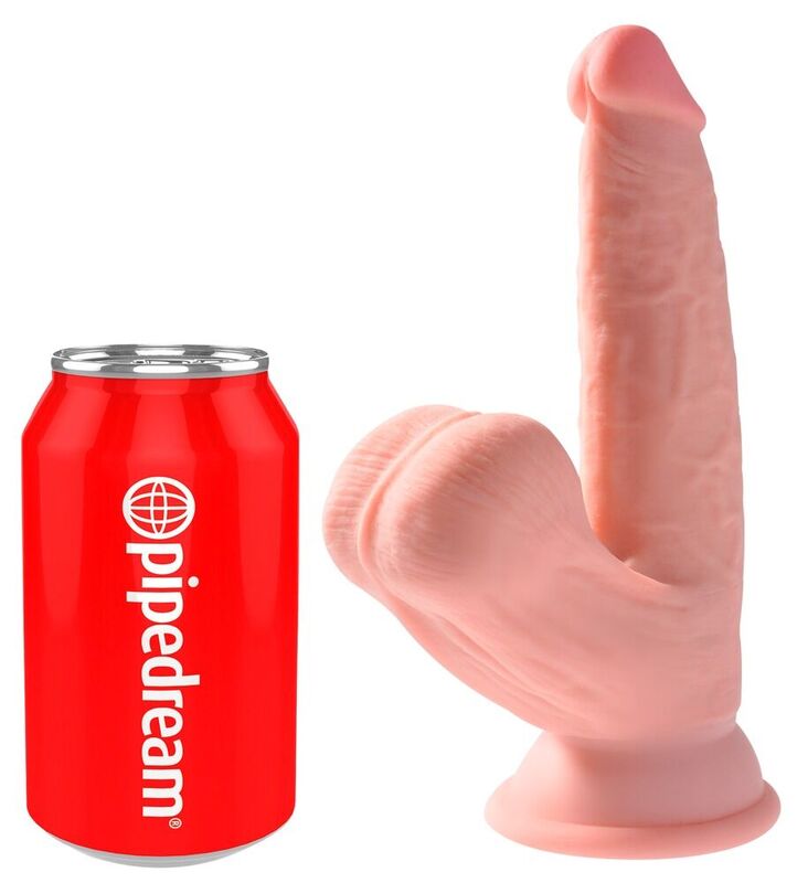 KING COCK PLUS dildo s vakuumskom čašicom, 12,7 cm umetljive duljine