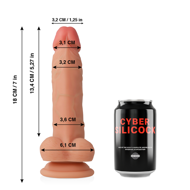 CYBER SILICOCK Connor realistični dildo s vakuumskom čašicom