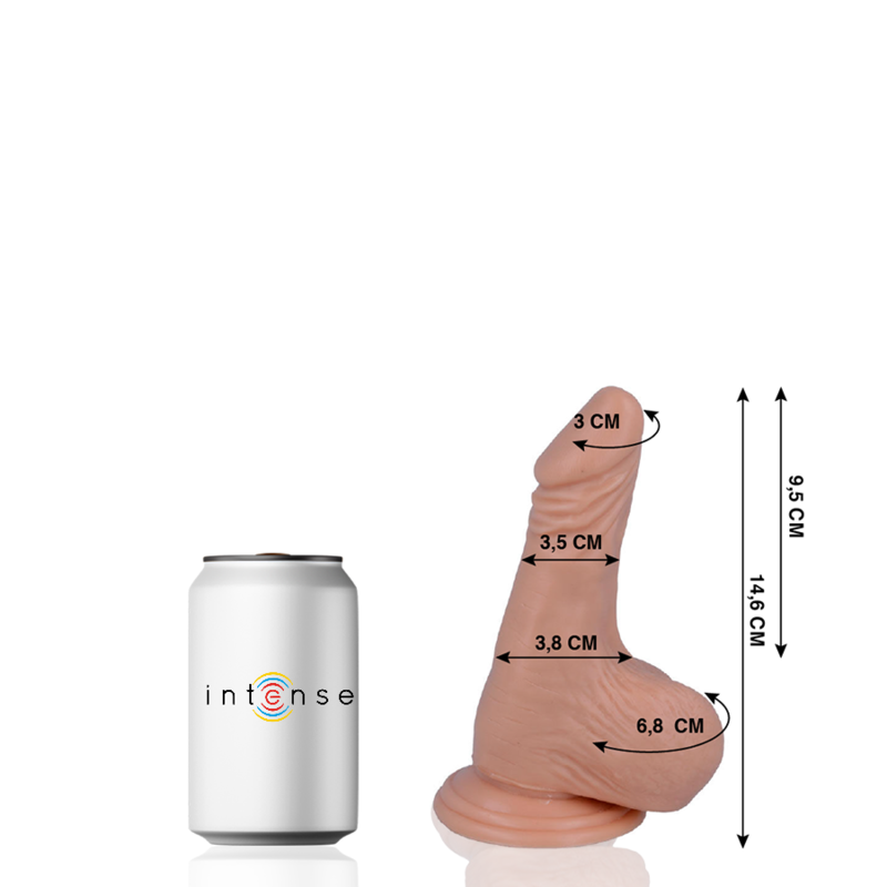 MR. INTENSE realistični dildo s vakuumskom bazom, 14,6 cm