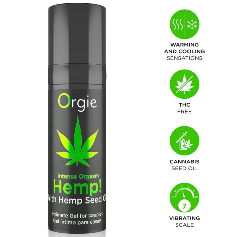 ORGIE HEMP! Intimni gel za parove, 15 ml