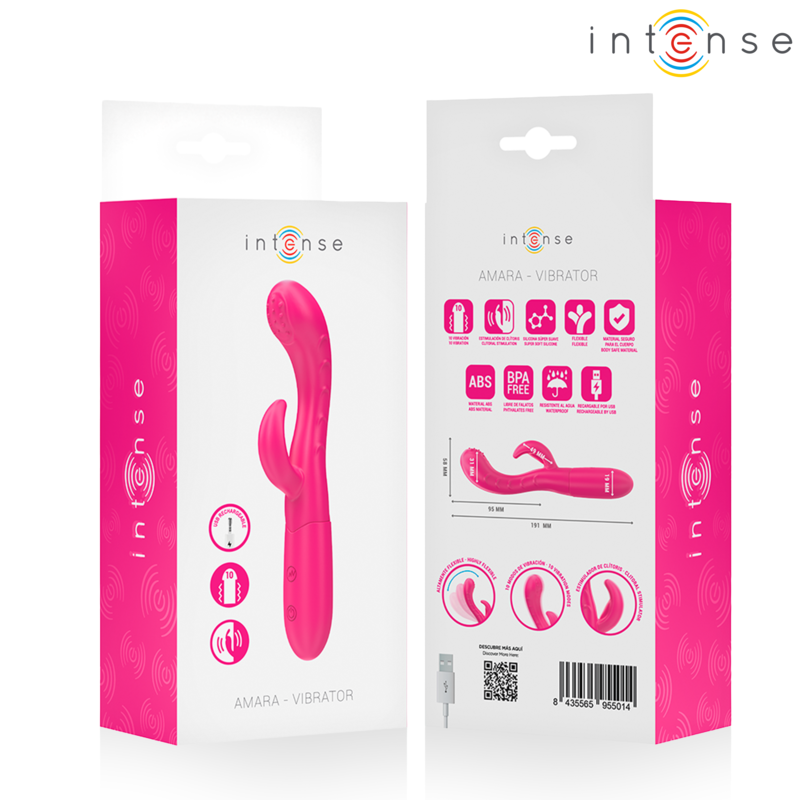 INTENSE AMARA vibrator s stimulirajućim jezikom, ružičasti