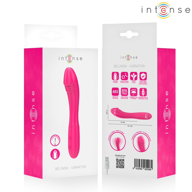 INTENSE Belinda vibrator, 19 cm, ružičasti