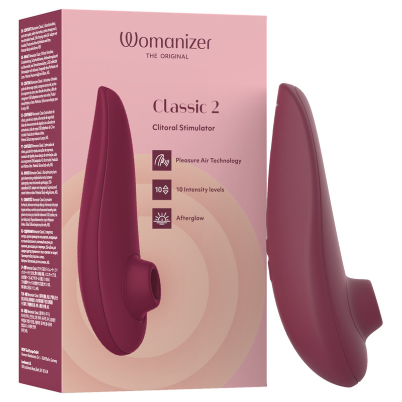 Womanizer Classic 2 stimulator klitorisa s tlačnim valovima u bordo boji