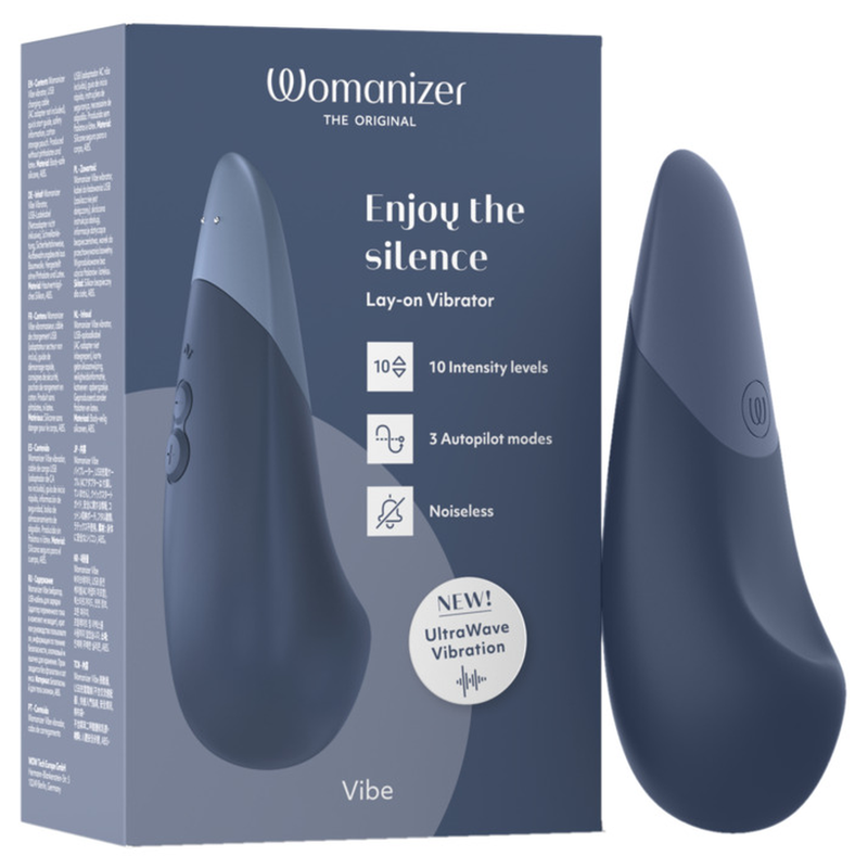 Vibrator Womanizer Vibe Lay On, tamnoplavi