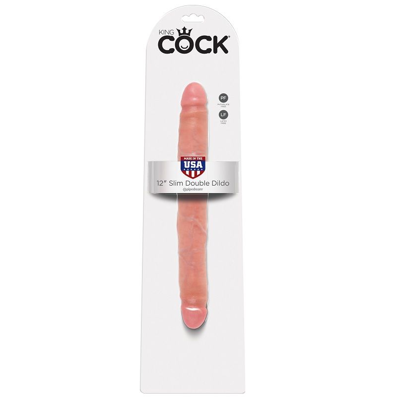 KING COCK Slim Double dvostrani dildo 30 cm