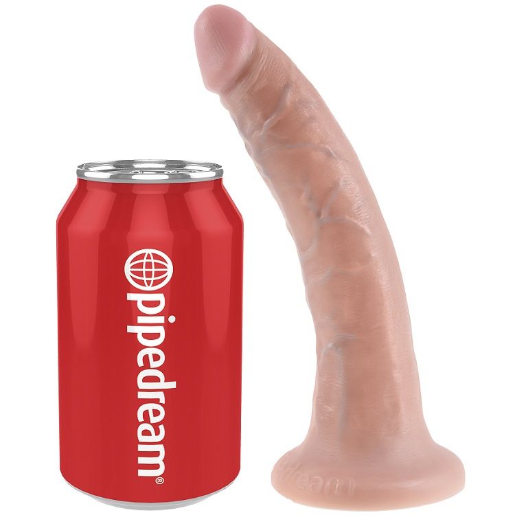 KING COCK 7 dildo s vakuumskom čašicom, boje kože, 17,8 cm