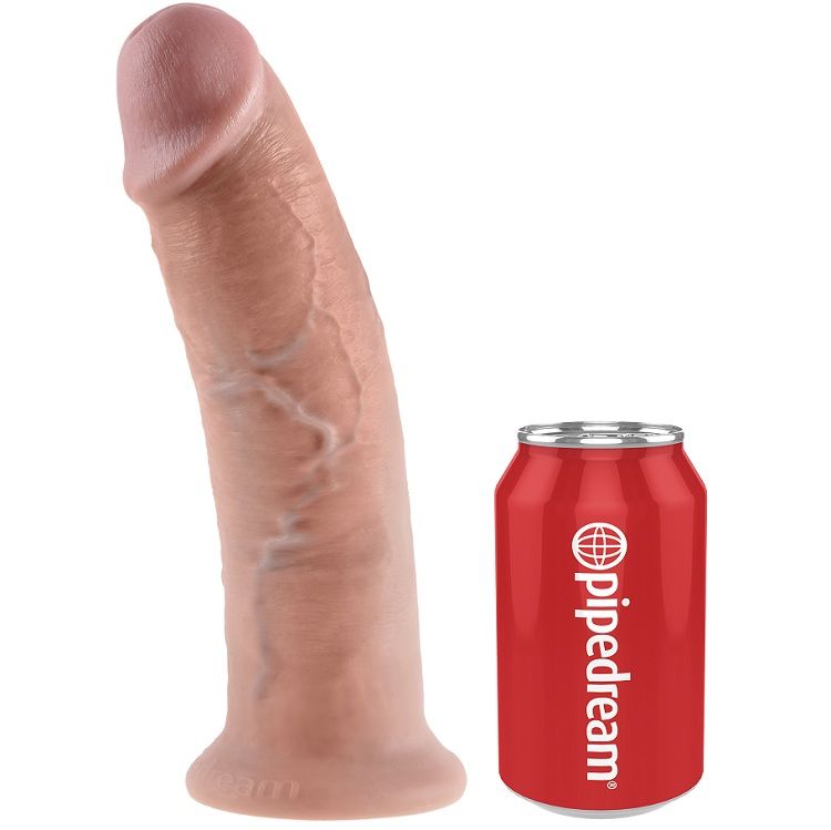 KING COCK dildo s vakuumskom bazom, boje kože, 25,4 cm